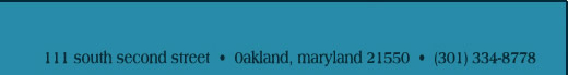 111 South Second Street, Oakland, Maryland 21550, 301-334-8778